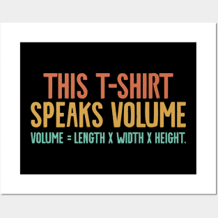 This tshirt Speaks Volume Posters and Art